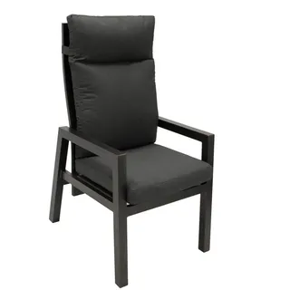 Sessel MANCIANO Hochlehner, Aluminium dunkelgrau+Polster,2 Stück