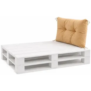 VBChome Palettenkissen für Europaletten Möbel Palettenauflage Garten Balkon 12 Farben mit Schaumstoffflocken Füllung Beige Rückenkissen 70 x 40 cm