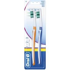 Bild von Oral-B 1,2,3 Classic Medium Zahnbürste, 2 St.