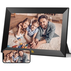 KODAK Digitaler Bilderrahmen WLAN 10.1 Zoll, HD IPS-Touchscreen Elektronischer Bilderrahmen mit 32 GB Speicher, Automatische Bilderdrehung, Teilen von Fotos oder Videos überall über App, Schwarz