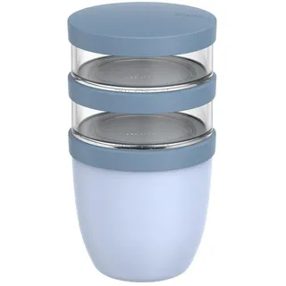 Mepal Müslibecher 3-teilig Ellipse nordic blau 10,7 x 20 x 10,7 cm 500 + 200 + 200 ml