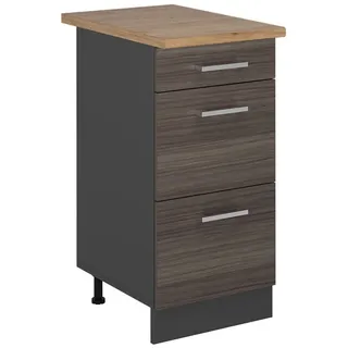 Vicco Schubladenschrank R-Line 40 x 81,6 x 60 cm Grau