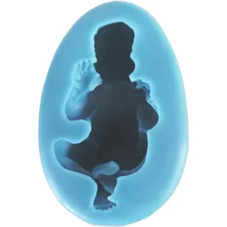 Cutefly Backform Silikon 3D Baby 3 Für Fondant, Cake Design, Dekoration Kuchenteig(Zufälliger Versand in blau und pink)