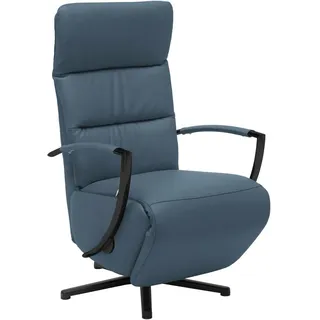 Cantus Relaxsessel , Graublau , Leder , Echtleder , Color-Finish-Leder , 64x112x80 cm , Fußauswahl, Lederauswahl, Stoffauswahl, Relaxfunktion , Wohnzimmer, Sessel, Ledersessel