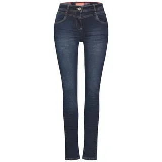 Cecil Slim-fit-Jeans »Style Vicky« in blauer Waschung, blau