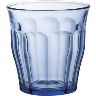Duralex 1028BC04C0111 Picardie Marine Trinkglas, Wasserglas, Saftglas, 310ml, Glas, blau, 4 Stück