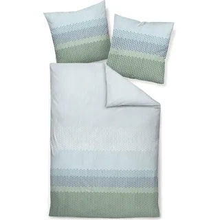 Janine Design Feinbiber-Bettwäsche-Garnitur DAVOS 65171 Farbe grün türkis Größe 155x220+80x80 - Olive