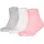 Sneakersocken Socken Plain 3P 3er Pack grau weiß rosa