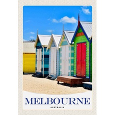 Blechschild 20x30 cm - Melbourne Australien Strandhaus