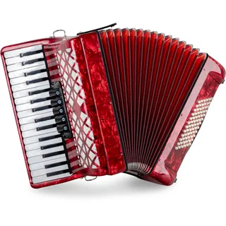 Classic Cantabile 72 Bass Akkordeon "Secondo V" Rot,