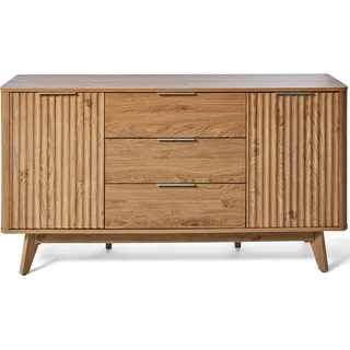Jahnke Sideboard Wave 149,5 x 80 x 39,8 cm Braun / Weiß