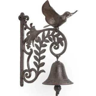 Moritz Türglocke Glocke Vogel fliegt Natur Wandglocke Gartendeko Gusseisen Rustikal Antik Design Stil Retro Klingel