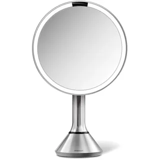 simplehuman Sensor-Spiegel mit Touch-Control-Helligkeit und doppelter Lichtfunktion, gebürstet