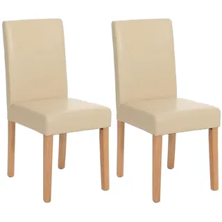 Mendler Esszimmerstuhl Littau Kunstleder creme 2er Set
