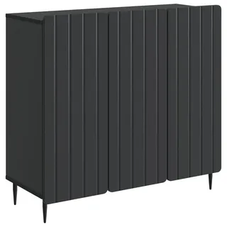 vidaXL Sideboard Schwarz 89 x 34,5 x 82 cm Holzwerkstoff - Schwarz