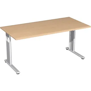 Geramöbel Schreibtisch Buche / Silber