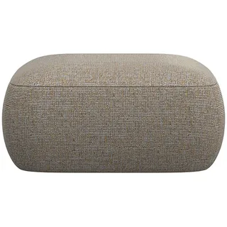 FLEXLUX Pouf »Torino, rund, bodennah, Sitzhocker, Polsterhocker«, Modernes, organisches Hocker-Design, Kaltschaum, Wellenunterfederung, gelb