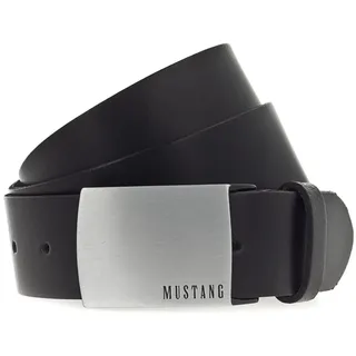 Mustang Koppelgürtel Leder 4 cm schwarz 100