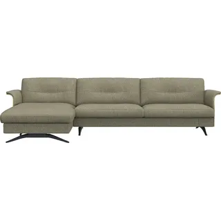 flexlux Ecksofa »Glow, super bequem durch hochwertigem Sitzaufbau mit Federkern, L-Form« Modernes skandinavisches Design FLEXLUX Warm White