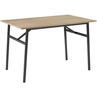 tectake Esstisch Swansea, 120 x 75 x 76 cm, Industrial Holz hell, Eiche Sonoma , Naturfarben , Beton Optik , Rechteckig , 75x76x120 cm , Esszimmer, Esstische