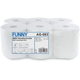 Funny Handtuchrolle 20 cm 2-lagig 6 x 450 Blatt