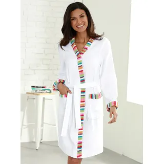 Bademantel Gr. 40, weiß, 40/42, Baumwolle, Hausmäntel, Bademantel