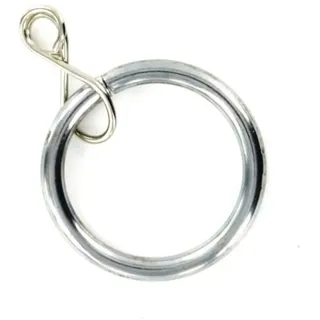 Merriway BH05397 Gardinenstangenring, Nickel, 25 mm, 24 Stück Vorhangstange für Gardinenstange, lose Ösen, Metall, Innenmaß