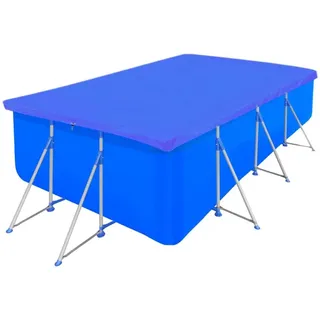 vidaXL Poolabdeckungen 2 Stk. PE Rechteckig 90 g/m2 394x207 cm - Blau