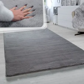 Paco Home Fellteppich »Rabbit 780«, rechteckig, Kunstfell, Kaninchenfell-Haptik, ein echter Kuschelteppich, Uni-Farben