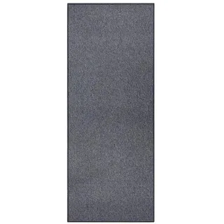 HANSE HOME BT Carpet Bouclé Läufer – Küchenläufer rutschfest Teppichläufer Flachgewebe Kurzflor Teppich Küchenteppich für Flur, Küche, Wohnzimmer, Badezimmer, Bad – Anthrazit, 67x300cm