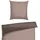 Doubleface Wendebettwäsche Baumwolle Taupe/Dunkelgrau 135 x 200 cm + 2 x 80 x 80 cm