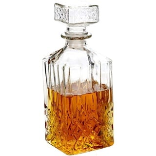 Klassische Glas-Karaffe ca. 900 ml für Whiskey Cognac Brandy Likör, Durchsichtig