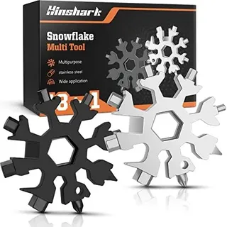 Hinshark, 18-in-1-Schneeflocken Multi-Tool, Geschenkmänner, Geräte, cooles Werkzeug, Weihnachtsgeschenke, Adventskalender, Papa, Ehemann (Pack 2)