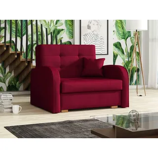 Mirjan24 Schlafcouch Kronos 02 1-Sitzer Gold/Rot