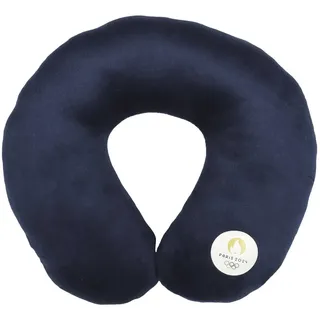 PARIS 2024, Nackenkissen für Erwachsene, 30 x 30 cm, M12, offizielles Lizenzprodukt, ideal für Reisen und Lange Reisen