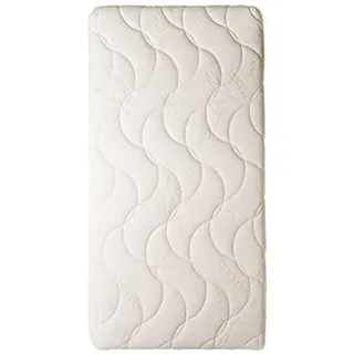 Easy dort - Babykörbchenmatratze 50 x 100 cm – Wiege, Babyschale oder Babybett – Bezug aus Bambus | Sommer & Winter | doppelseitig Oeko tex® | Weiß