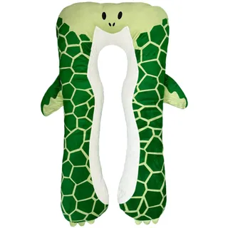 DRACA Seitenschläferkissen Kinder Pinguin Komfortkissen Wunderkissen Anti Stress ADHS Kissen für Kinder Einschlafkissen Tier Multifunktionskissen In Tierform Großes Kuschelkissen Kind (Schildkröte)