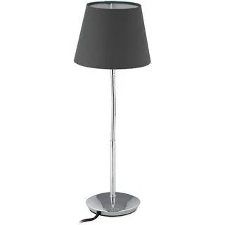 Relaxdays Tischlampe flexibel Nachttischlampe, grau