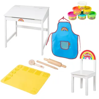 roba Kindersitzgruppe roba x Play-Doh 55 x 58 x 49 cm Holzwerkstoff weiß