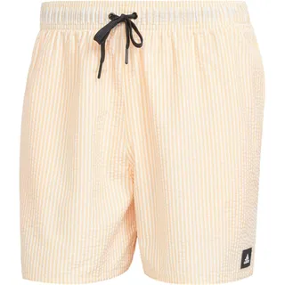 adidas Herren Stripey Classics Swim Short Length Badehose, Spark/White, XS