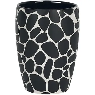 Spirella Zahnputzbecher Darwin Pebble Stoneware, Schwarz