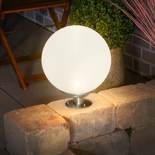 esotec Solarkugel CCT  30cm Fernbedienung und Edelstahl-Standfuß IP44 102636