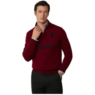 Hackett Hm703226 Halbzippullover - Winter Red - 2XL