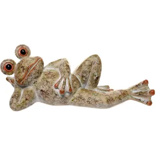 Dekofrosch , Grün , Stein , Frosch , 19x20x57 cm , liegend, zum Stellen , Dekoration, Dekofiguren & Skulpturen, Dekotiere