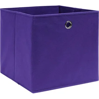 vidaXL Aufbewahrungsboxen 10 Stk. Lila 32x32x32 cm Stoff - Lila