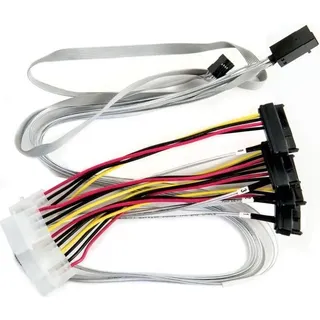 Microchip Technology 2280100-R Serial Attached SCSI (SAS)-Kabel, 0,8 m, 6 Gbit/s, mehrfarbig, weiß - Weiß