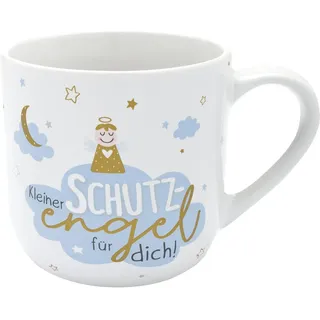 GRUSS & CO Tasse groß Motiv Schutzengel: Tasse mit Motivdruck: "Kleiner SchutzSchutzengel für dich!" in Geschenkbanderole