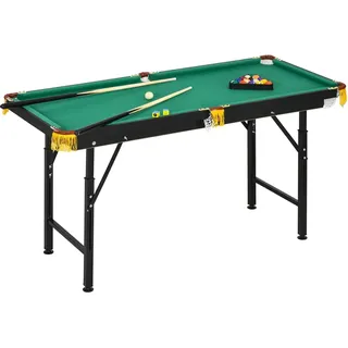 SPORTNOW Billardtisch Klappbar 140 x 63 x 55-75 cm mit Zubehör Stahl