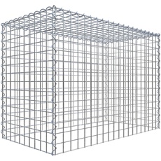 Bild von Gabione, silbergrau, Maschenweite 5 cm x 5 cm,