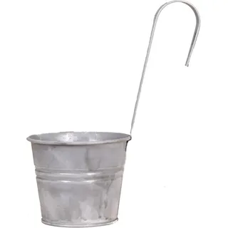 Zink-Hängewandeimer 11 cm x 13,5 cm x 29 cm Silber